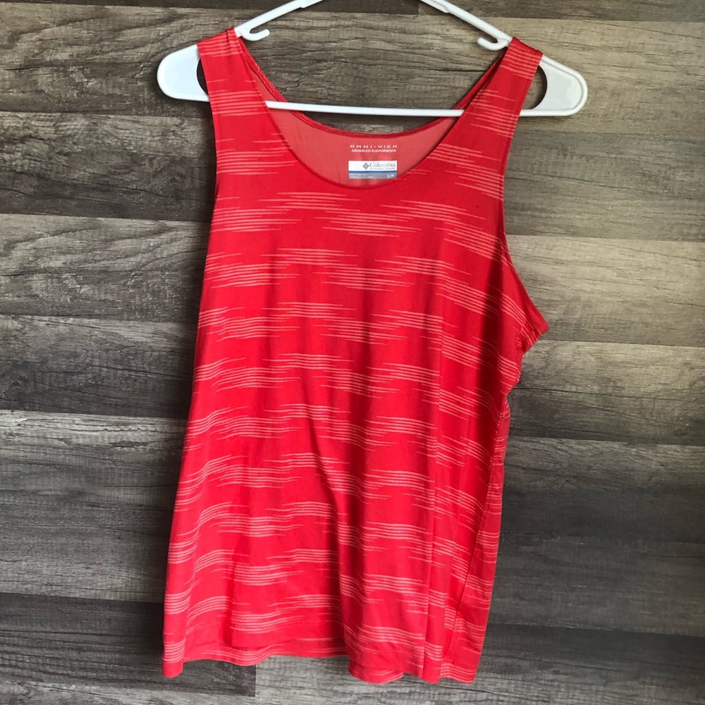 Columbia Omni Wick Red Tank Top S EUC